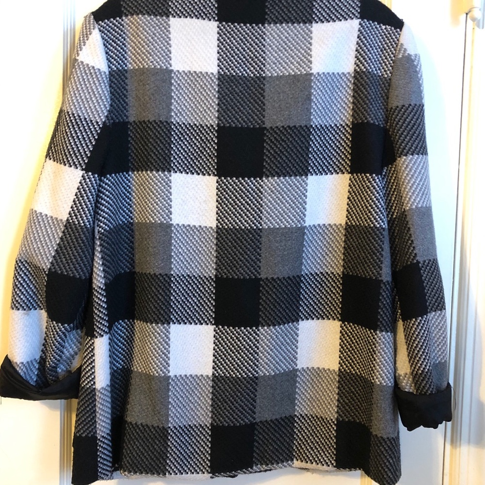Vintage Black And While Large Pattern Checkered B… - image 4